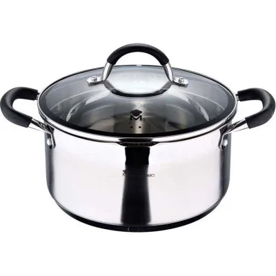 Каструля MasterPro Foodies collection з кришкою 5 л (BGMP-1502-BK)
