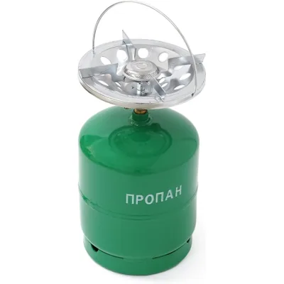 Побутовий газовий балон Voltronic GL-7.2 3кг (7,2л) + пальник 20354 Green (GB/GL-7.2G)