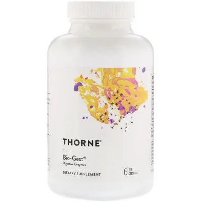 Пробіотики Thorne Research Біо-Гест, травні ферменти, Bio-Gest, 180 капсул (THR-40502)