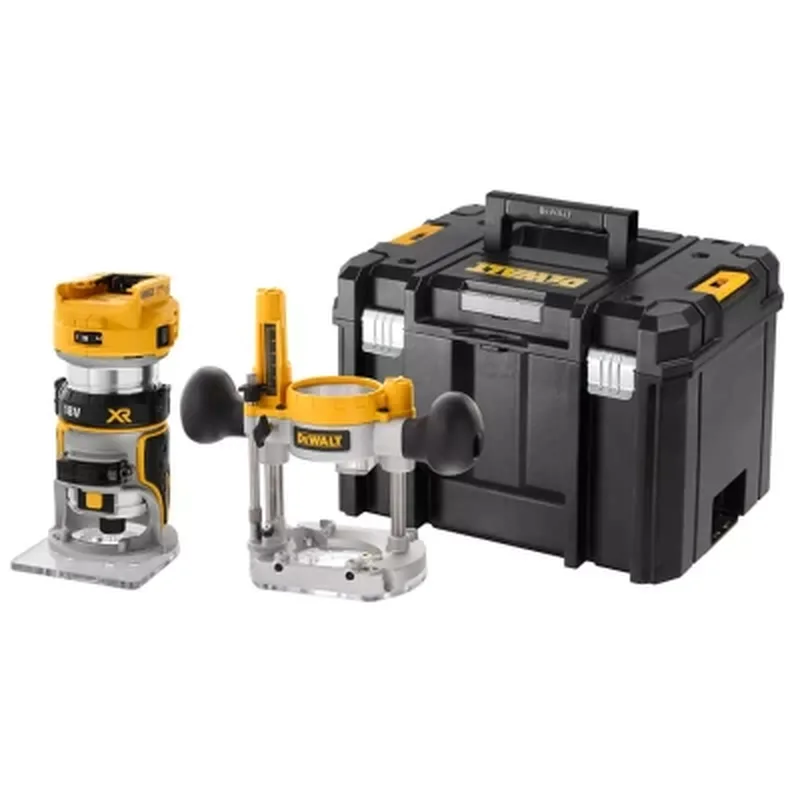 Фрезер DeWALT 18В XR Li-lon, безщітковий, 16000-25500об/хв, цанга 6-8мм, TSTAK (без АКБ та ЗП) (DCW604NT)