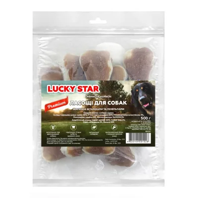 Ласощі для собак Lucky Star Сендвіч з курки та пресованої кістки 500 г (4820144201028)