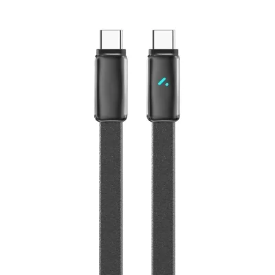 Дата кабель USB-C to USB-C 1.0m 5A 100W ultra-thin black ColorWay (CW-CBPDCC100-BK)
