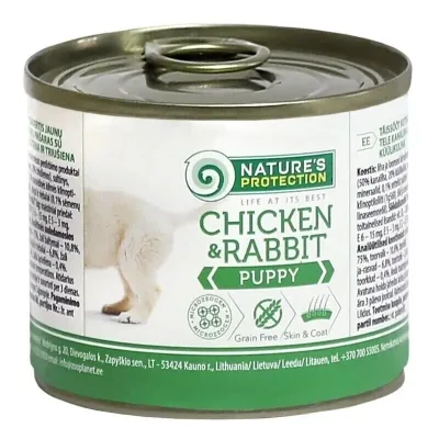 Консерви для собак Nature's Protection Puppy Chicken&Rabbit 200 г (KIK45089)