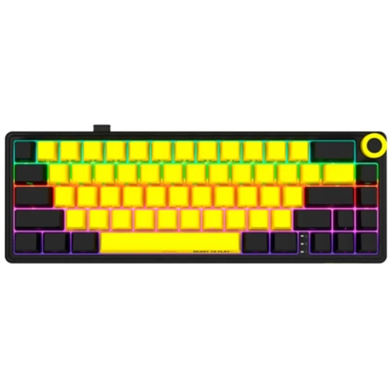 Клавіатура Lorgar KBP70MW Pro RGB Wireless/Bluetooth/USB UA Black/yellow (LRG-KBP70MW-YL-US)