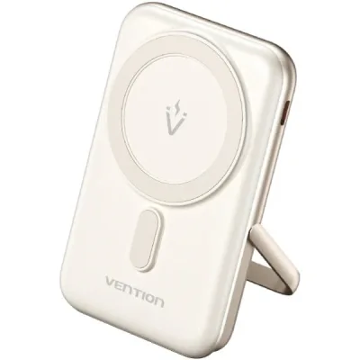 Батарея універсальна Vention Magnetic Wireless 10000mAh 20W PD USB-C In/Out, QI-15W White (FHNW0)