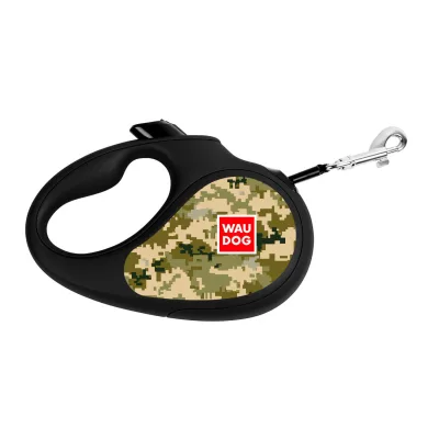Повідець для собак WAUDOG R-leash Мілітарі світловідбиваюча стрічка L 5 м (383-4026)