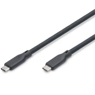 Дата кабель USB-C to USB-C 0.5m USB4 2.0 80G 240W 16K silicone black Digitus (AK-300350-005-S)