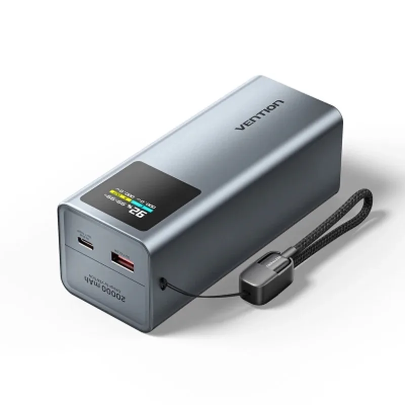 Батарея універсальна Vention 20000 mAh 100W Gray TFT Display Type (FKCH0)