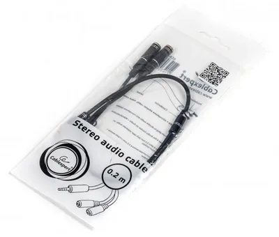 Кабель мультимедійний 3.5mm M to 2x3.5mm F 0.2m (4pin) Cablexpert (CCA-417M)