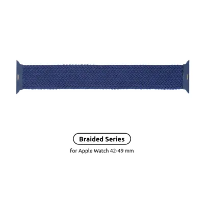 Ремінець до смарт-годинника Armorstandart Braided Solo Loop для Apple Watch 49/46/45/44/42 (Series 1-3) Atlantic Blue Size 6 (148 mm) (ARM58078)