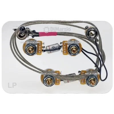 Комплект електроніки для гітари DiMarzio Les Paul Wiring Harness With Straight Toggle Switch And 500K Long Shaft Pots (GW2101)