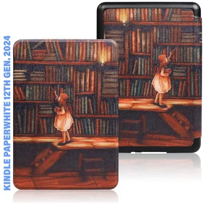 Чохол до електронної книги BeCover Smart Case Amazon Kindle Paperwhite 12th Gen. 2024 7"/Colorsoft (2024) Library Girl (712856)