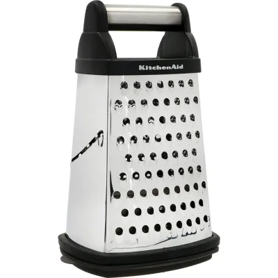 Терка KitchenAid Universal чотирьохстороння з контейнером, чорна (KQG300OSOBE)