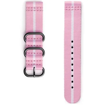 Ремінець до смарт-годинника Samsung Gear Premium Nato Pink-White (GP-R600BREECAE)