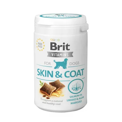 Вітаміни для собак Brit Vitamins Skin and Coat для шкіри і шерсті 150 г (8595602562510)