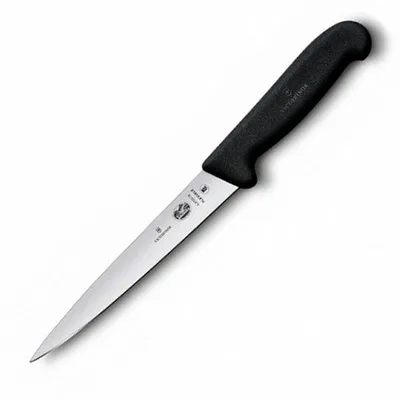 Кухонний ніж Victorinox Fibrox Filleting Flex лезо 18см філейний з чорн. ручкою