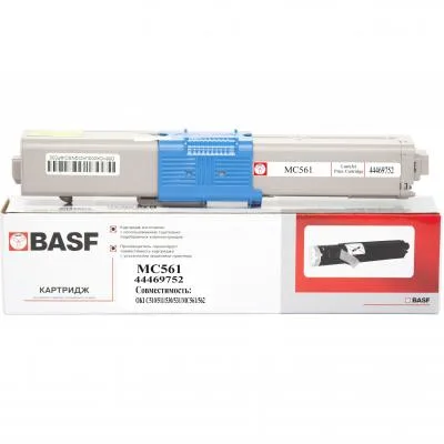 Тонер-картридж BASF OKI C510/511/530 Yellow 44469752 (KT-MC561Y)