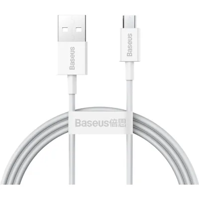 Дата кабель USB 2.0 AM to Micro 5P 2.0m Superior Fast Charging 2A white Baseus (CAMYS-A02)