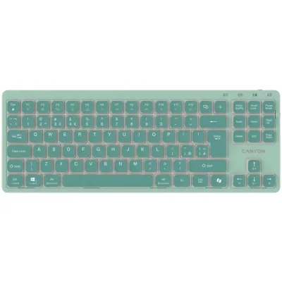 Клавіатура Canyon OnType 10 TKL Mechanical Silent Low-profile USB UA Green (CNS-HKB10GR)