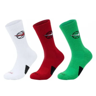 Шкарпетки Nike Crew Everyday Bball 3pr DA2123-909 38-42 3 пари Білий/Зелений/Червоний (195241052427)