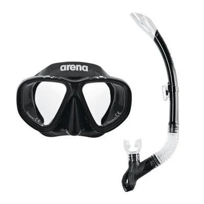 Набір для плавання Arena Premium Snorkeling Set JR 002019-505 маска і трубка чорний Діт OSFM (3468336174371)