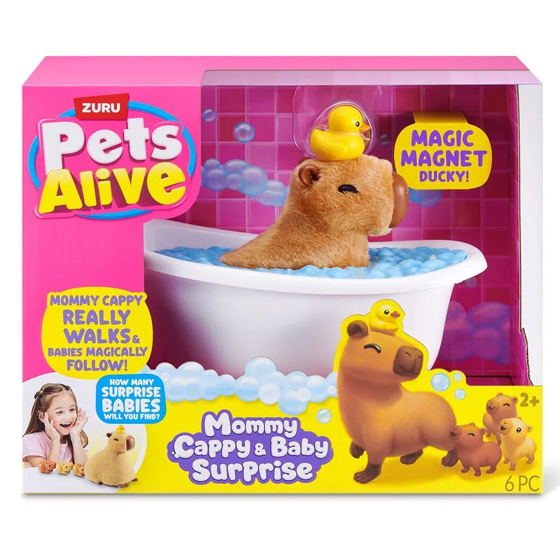 Інтерактивна іграшка Pets & Robo Alive Mama & Baby Surprise S1 Мама капібара з сюрпризом (9574)