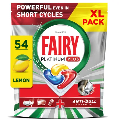 Таблетки для посудомийних машин Fairy Platinum Plus All in One Lemon 54 шт. (8006530115490)