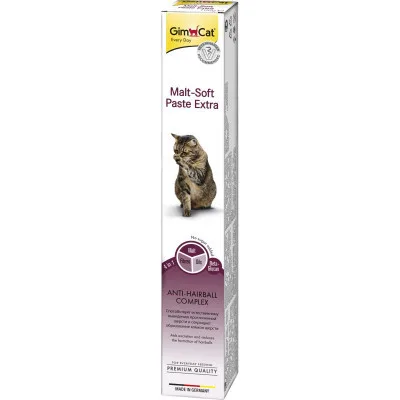 Паста для тварин GimCat Malt-Soft Extra для виведення шерсті 100 г (4002064407517/4002064407531)