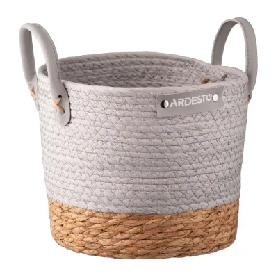 Кошик для зберігання Ardesto Minimalism Паперовий шпагат Сірий 6.9 л (ARHC2506RG)