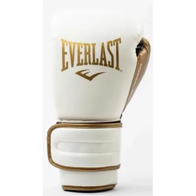 Боксерські рукавички Everlast PowerLock Boxing Training Gloves P00003049 білий, золотий 12 унцій (009283620110)