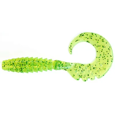 Силікон рибальський FishUP Fancy Grub 2.5" 026 - Flo Chartreuse/Green (10шт/уп) (1864.01.22)