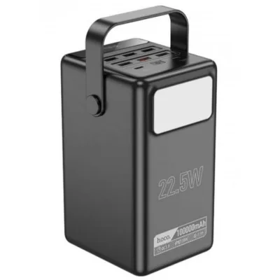 Батарея універсальна HOCO 100000mAh Endure 22.5W PD, QC, LED Lamp, Black (DB03 / 714721)