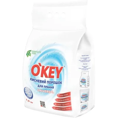 Пральний порошок O'KEY Universal Кисневий 1.5 кг (4820049384406)