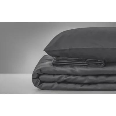 Постільна білизна MirSon Сатин Premium Iron 0240 Grey 143х210х2 (2200000671547)