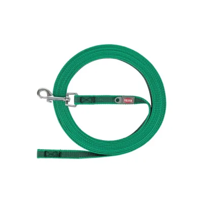 Повідець для собак Trixie Tracking leash прогумований S-M 5 м 15 мм зелений (4011905472607)