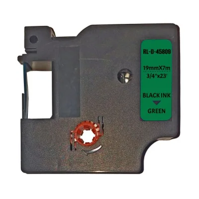 Стрічка для принтера етикеток UKRMARK RL-D-45809P-BK/GR, аналог DYMO S0720890, 19мм х 7м. (900307)