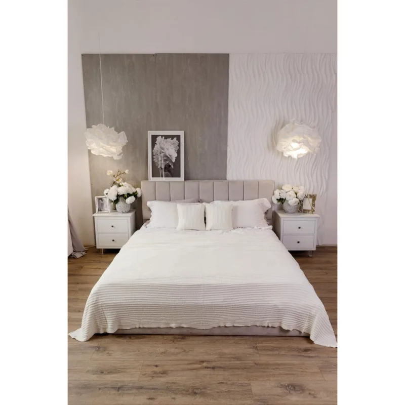 Плед Прованс COTTON молочний 120 х 200 см (039526)