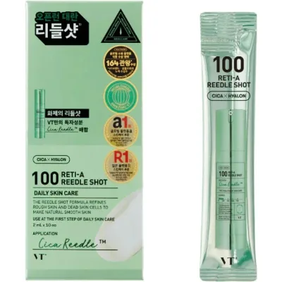 Сироватка для обличчя VT Cosmetics Reti-A Reedle Shot 100 З мікроголками 10 х 2 мл (8803463007249)