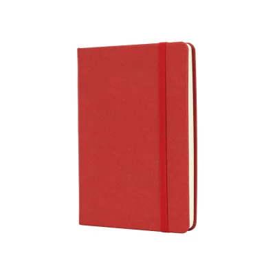 Книга записна Optima А6 MAGIC, тверда обкладинка, гумка, білий блок лінія, червоний (O20388-03)