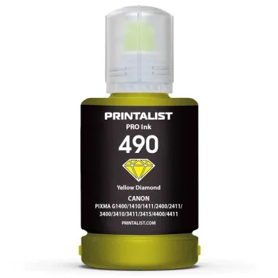 Чорнило Printalist Canon GI-490 для G1400/G2400/G3400 140г Yellow (PL490Y)