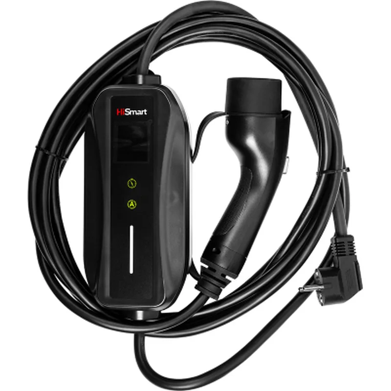 Зарядний пристрій для електромобіля HiSmart GBT-Schuko (220V), 6-16A, 5 м (EV200856)