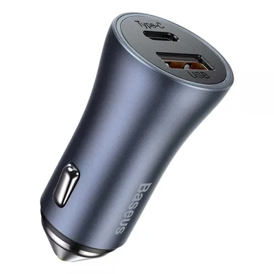 Зарядний пристрій Baseus Golden Contactor Pro USB-A/Type-C Blue (CCJD-0G)