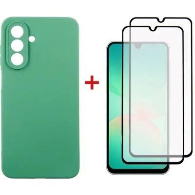 Чохол до мобільного телефона Dengos Kit Samsung Galaxy A26 Soft + 2 pcs glass (Mint) (DG-CTG2P-12)