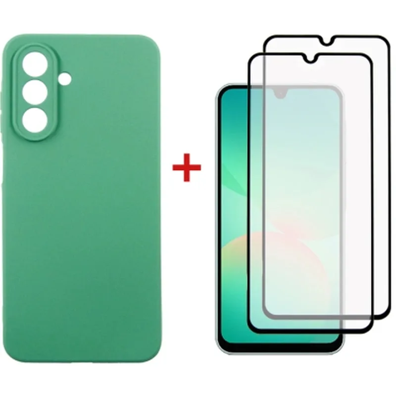 Чохол до мобільного телефона Dengos Kit Samsung Galaxy A26 Soft + 2 pcs glass (Mint) (DG-CTG2P-12)