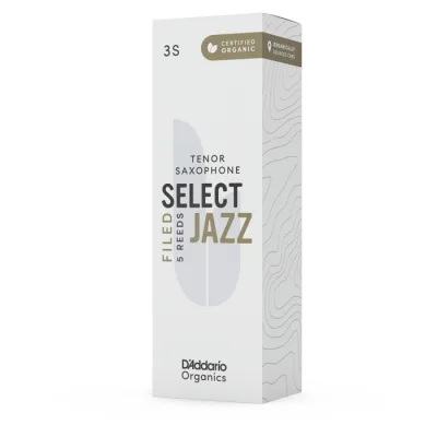 Тростина для саксофона D'Addario Organic Select Jazz - Tenor Sax Filed 3S - 5 Pack (ORSF05TSX3S)