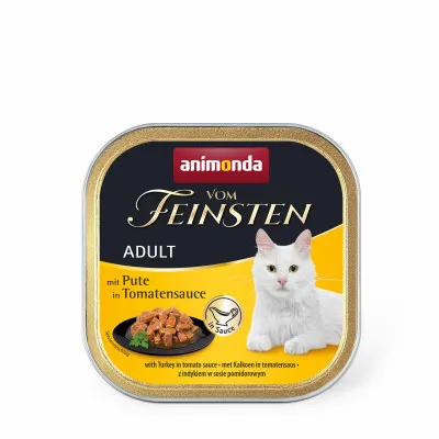 Вологий корм для кішок Animonda Vom Feinsten Adult with Turkey in Tomato sauce 100 г (4017721833608)