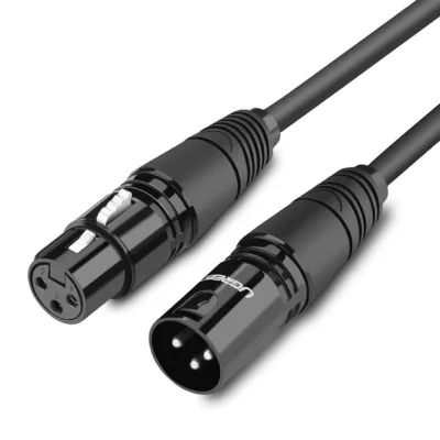 Кабель мультимедійний XLR M to XLR F 3.0m AV130 black Ugreen (20711)