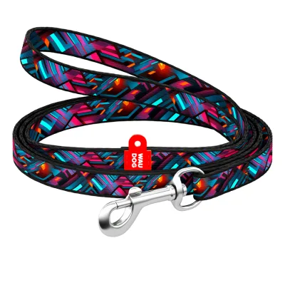 Повідець для котів WAUDOG Nylon "Нескінченні світи" Ш 10 мм Д 122 см (369-4058)