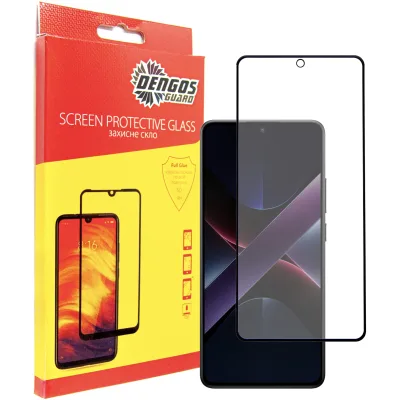 Скло захисне Dengos Full Glue Poco X7 Pro (black) (TGFG-393)