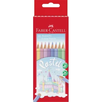 Олівці кольорові Faber-Castell Pastel пастельні відтінки, 10 кольорів (111211) (32071)